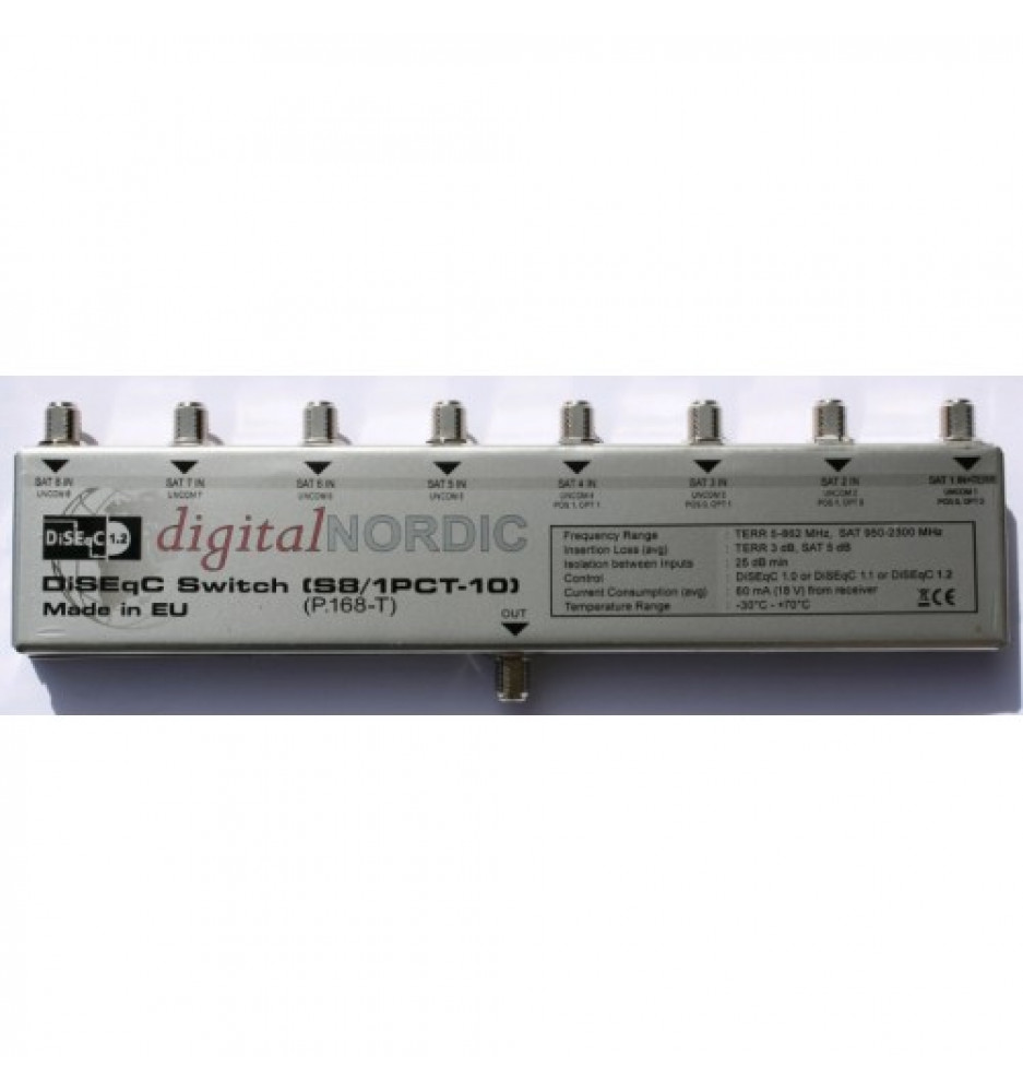 DN 8-way DiSEqC Switch 8in + 1Terr / 1ut indoors