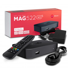  MAG 522w3 IP TV Internet Streamer HEVC H.265 WIFI 4K UHD 60FPS Linux USB LAN HDMI 