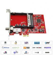TBS6618 DVB-C TV Tuner CI PCIe Card- PC Cards