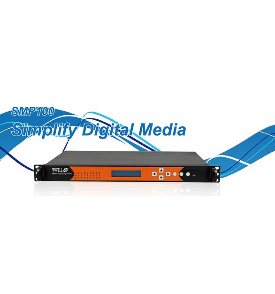 WELLA SMP100 IPTV Platform 3 Modulate space for distribution of DVB signal via Internet, QAM